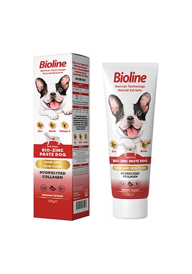 Bioline Deri ve Tüy Bakımı Destekleyici Biotin Zinc Paste Köpek Macunu 2 x 100 G
