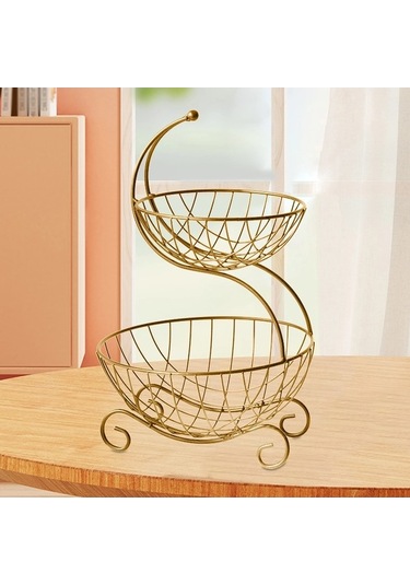 Tongxida Çelik Meyve Kasesi Depolama Standı - Siyah Mutfak Asil Asil Siyah