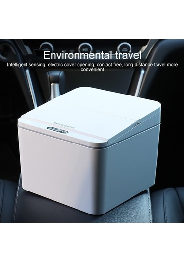 Sones Exped Smart Masaüstü Akıllı İndüksiyon Elektrikli Saklama Kutusu Araba Çöp Kutusu, Renk: 6l Pil Sürümü Gri Diğer