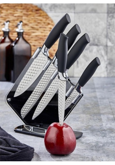 Cooker Ckr2819 6prç Lüx Bıçak Seti Silver siyah