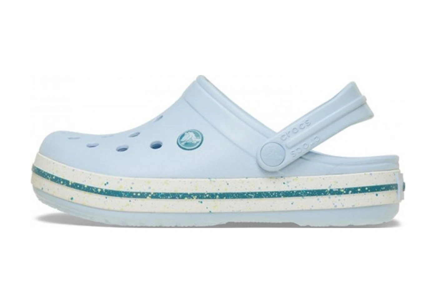 Crocband Clog K Benekli Bantlı Mavi Çocuk Terlik-10871 Mavi