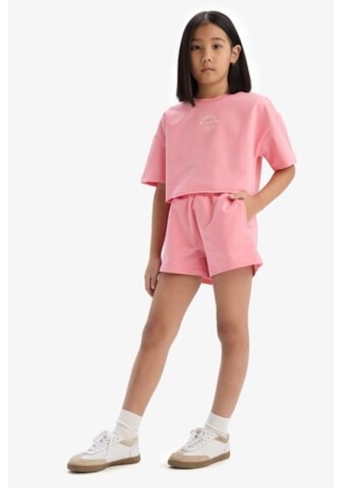 DeFacto Kız Çocuk 2'li Takım Baskılı Kısa Kollu Tişört Şort E0730A825SMPN323 Pembe DeFacto Kız Çocuk 2'li Takım Baskılı Kısa Kollu Tişört Şort E0730A825SMPN323 Pembe