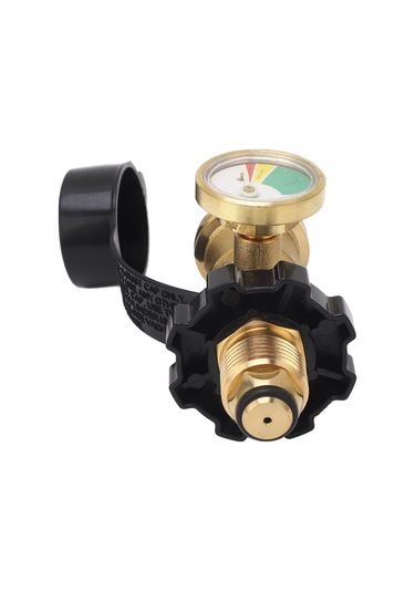 Reedark Brass Pol-qcc1 Gaz Tankı Adaptörü, Basınç Gösterici İle, Barbekü, Isıtıcı, Kamp Çörekçileri İçin Kolay Kurulum