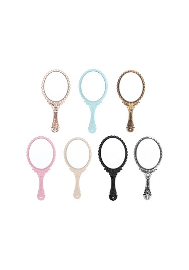 Dolıty Makyaj Için Kabartmalı Gül Tasarımlı Antika El Aynası Gül Altın