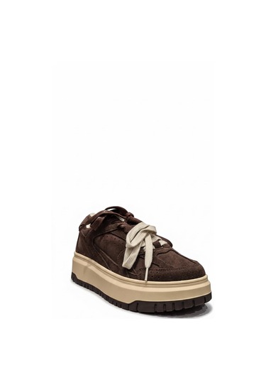 Lufian Kay Kahverengi Kadın Hakiki Deri Spor Ayakkabı Kahverengi