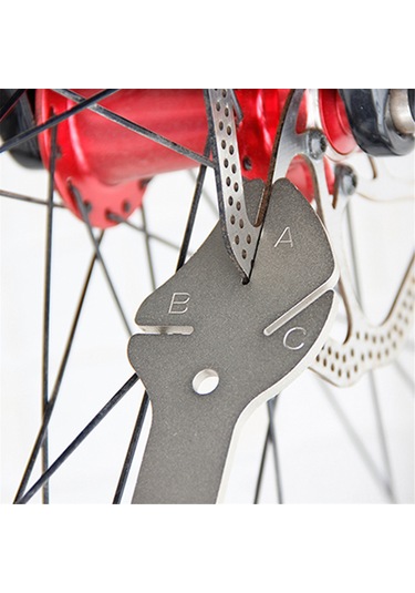 Samdoo Bıkehand Çelik Bisiklet Disk Düzeltme Aracı - 3 Açılı Tutanaklı, Kaymazsız Kolu, Fren Diski Düzeltme İçin Yc-165 Çok Renkli