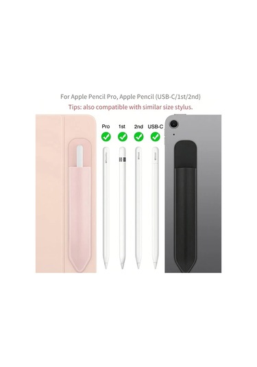 Cordial 1 Adet Açık Pembe Tablet Stylus Kılıfı, Kapasitif Kalem Koruma Kılıfı,  Pencil Kılıfı, İnce Taşınabilir Yapışkanlı Kalem Çantası