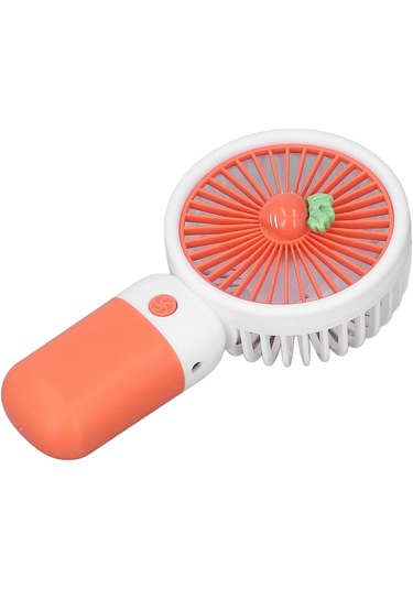 Alepera Electronic - 3 Kademeli Şarjlı Mini El Fanı - Turuncu & Beyaz Renk