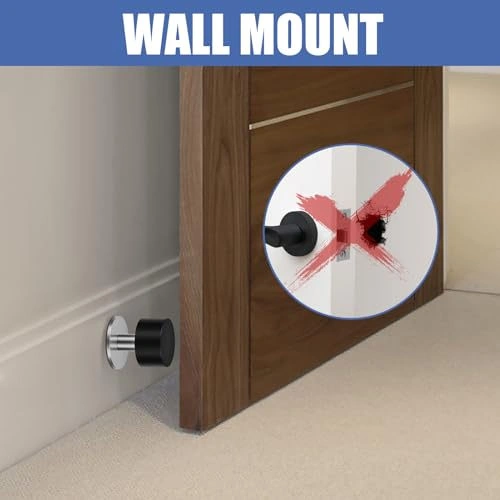 Fosenze Siyah, 2 Adet, Özlüklü Ve Sesten Koruyucu, Otomatik Yapışkan, Çelik Gövde, Delme Yok, Kapı Döşeme Koruyucu Bumperı