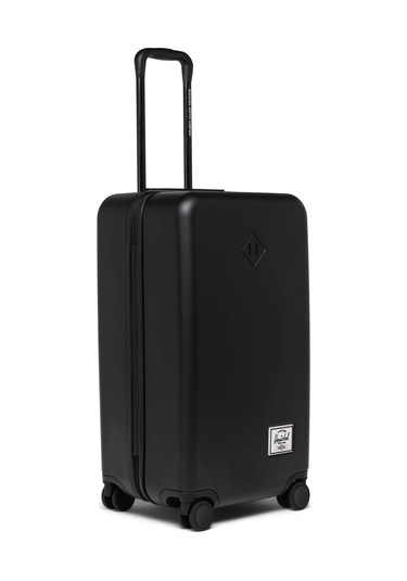 Herschel Heritage Hardshell El Bagajı - Orta Boy Tekerlekli Bavul - Darbelere Karşı Dayanıklı Kabin Valizi Siyah