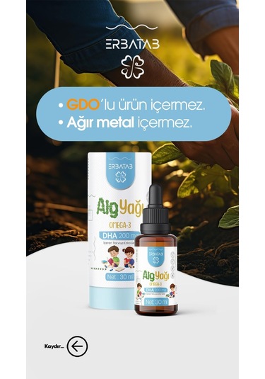Erbatab Alg Yağı Omega3 30 ML