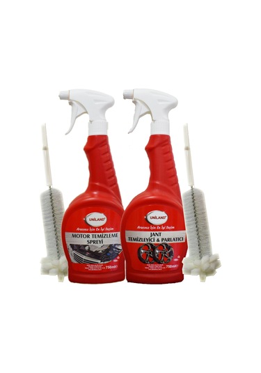 Uniland Jant Temizleyici ve Motor Temizleme Spreyi 2'Li Set