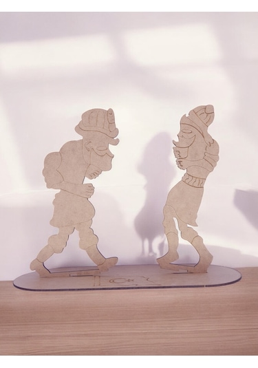 Türk Kahramanlar Hacivat Ve Karagöz Büyük Boy Ahşap Hobi Boyama S