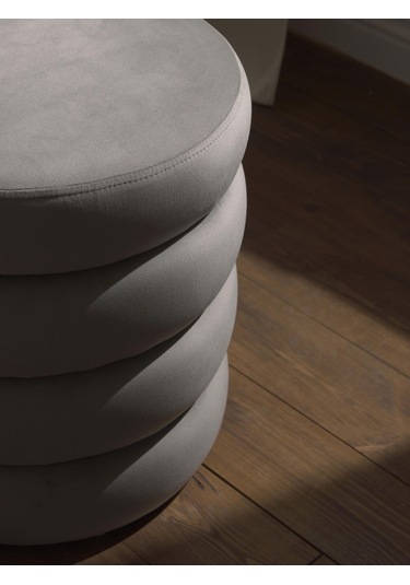 Most Twister Puf 23 Antrasit Kadife Kumaş Evinize Teslim