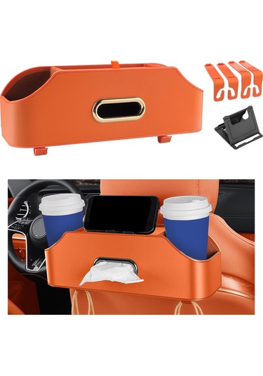 Suntek Araba Koltuğu Arka Organizatör Kırmızı-kahverengi