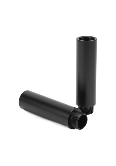 Yaleker Mikrofon Stant Uzatma Çubuğu Seti 2 Adet : 5/8" Dahili-5/8" Dışarıdaki Dişli + 3/8" Dişi-5/8" Erkek Adaptör, Alüminyum Alyazı, Dayanıklı