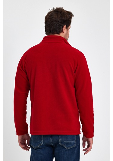 Monox Erkek Outdoor Fermuarlı Polar Ceket 001 Kırmızı