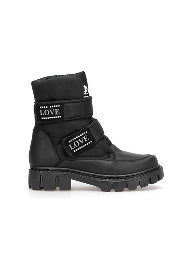 M.p 252-3561ft Filet Kız Çocuk Düz Bot Siyah Siyah