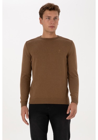 U.s. Polo Assn. Erkek Haki Melanj Kazak /triko 50307779-vr125 Haki Melanj