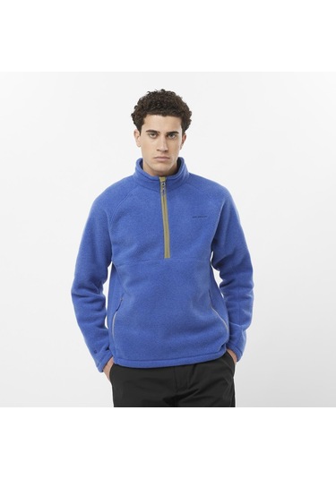 Salomon Chroma Erkek Yarım Fermuar Polar Surf The Web Lc2283900 Mavi
