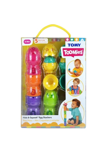 73083 Tomy. Saklambaçlı Yumurta Kule Seti. 6-36 Ay.