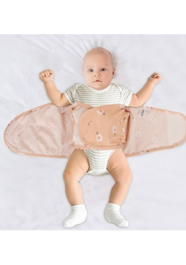 Sevi Bebe 504.194 Bebe Kundak Kemer 0-3 Ay Neşeli Kuş Desen Somon