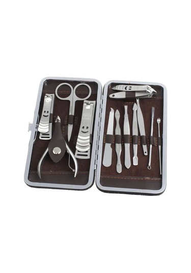 12 Li Manikür Seti Çantalı Çok Renkli