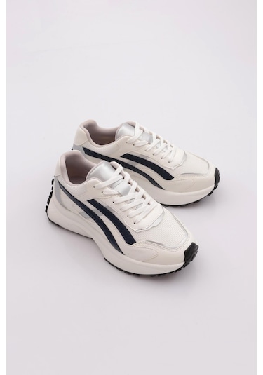 Dgn 83147 Kadin Sneaker Ayakkabi Beyaz Laci Multi