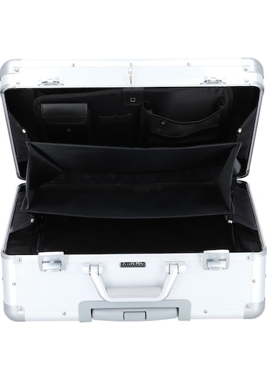 Alumaxx 2 Tekerlekli Laptop Bölmeli Iş Valizi 37 Cm, Alüminyum, Gümüş Gri