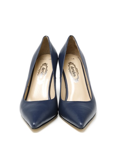 Topuklu/ Stiletto Kadın Rc-4001 Deriden Lacivert Lacivert