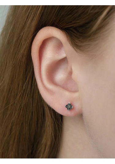 Veronika 925 Ayar Geometrik Kare Şekilli Küpe 44950029 Diğer