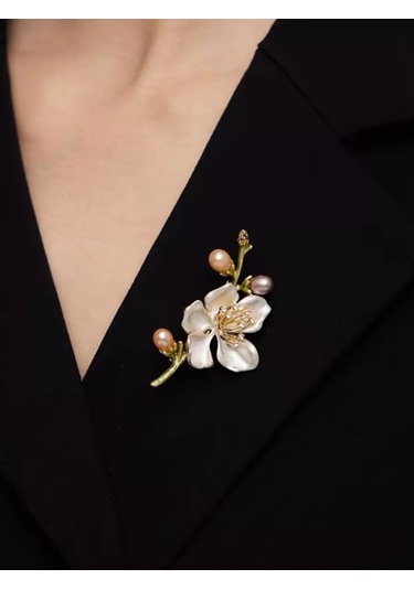 Beautiful Detail Broş Çiçek Takı 214184074 Altın Rengi