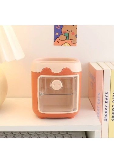 Mini Dolap Tasarımlı Kalemlik Çok Renkli