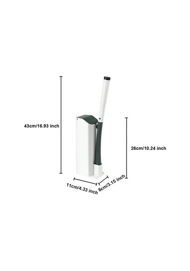 Yeşil Wıkhostar Tek Kullanımlık Temizleme Tuvalet Fırçası Uzun Saplı Ölü Açı Temizleme Fırçası Yedek Fırça Kafası Temizleme Aracı