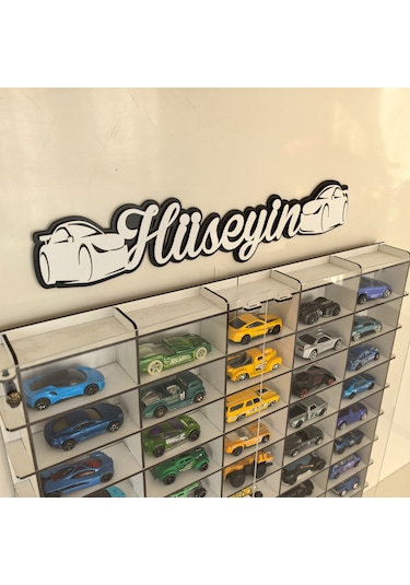 Pleksi Kapak 1/64 Hotwheels Uyumlu 50 Araç Oyuncak Araba Rafı