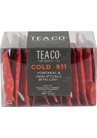 Tea Co. Cold 911 Portakal & Okaliptuslu Bitki Çayı Müslin Torba 12 x 2 G