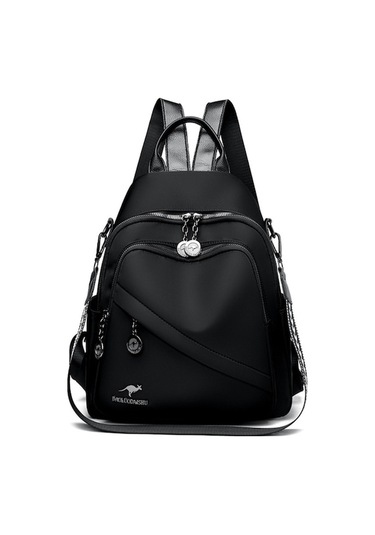 Şık Sırt Çantası: Tek Omuz, Çift Omuz, Elde Taşınabilir, Siyah, Yüksek Kalite Kumaş, 0.6kg Siyah Siyah