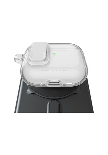 Airpods Pro 3 Uyumlu Amazingthing Magnetik Kilit Tasarımlı Minimal Serisi Kılıf Şeffaf Şeffaf