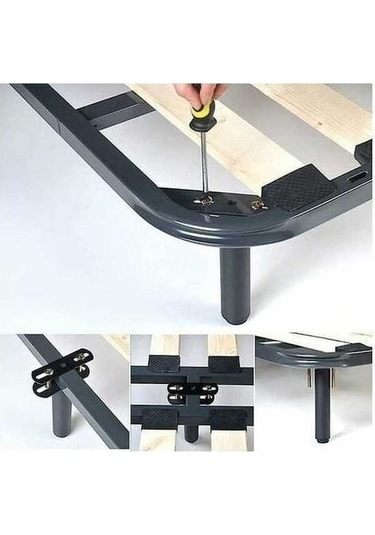 Novahub Yükseklik Ayarlanabilir Karyola Ayağı, Yatak Merkez Desteği, Alüminyum, Paslanmaz, Kolay Kurulum -