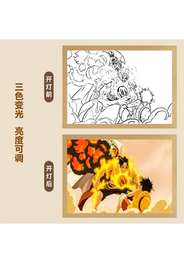 Karikatür One Piece Nika Luffy Gear 5 Işık Lambası Zoro Ace Hediye 10 Çok Renkli