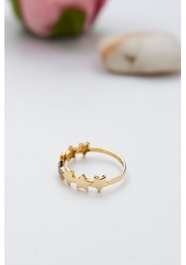 14 Ayar Altın Eklem Yüzük Kadın Yüzük Lkyzk1535