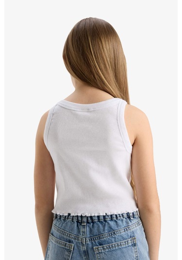 Defacto Kız Çocuk Bisiklet Yaka Atlet E6741a825hswt34 Beyaz