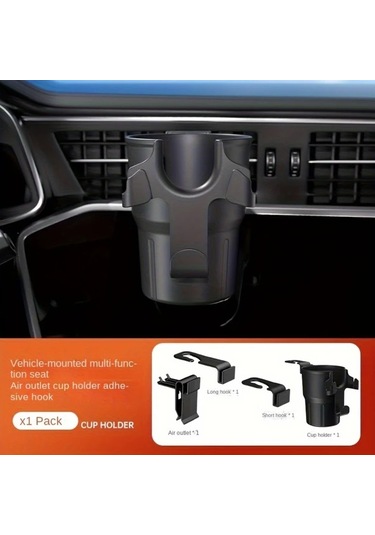 Xuweiwei Black Çok Amaçlı Araç Bardak Askısı Kancası - Dayanıklı Plastik Telefon Su Şişesi Havalandırma Depolama İçin