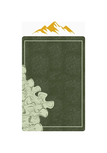 Modern Desenli Dijital Baskı Kaymaz Taban Halı H0954 Renkli
