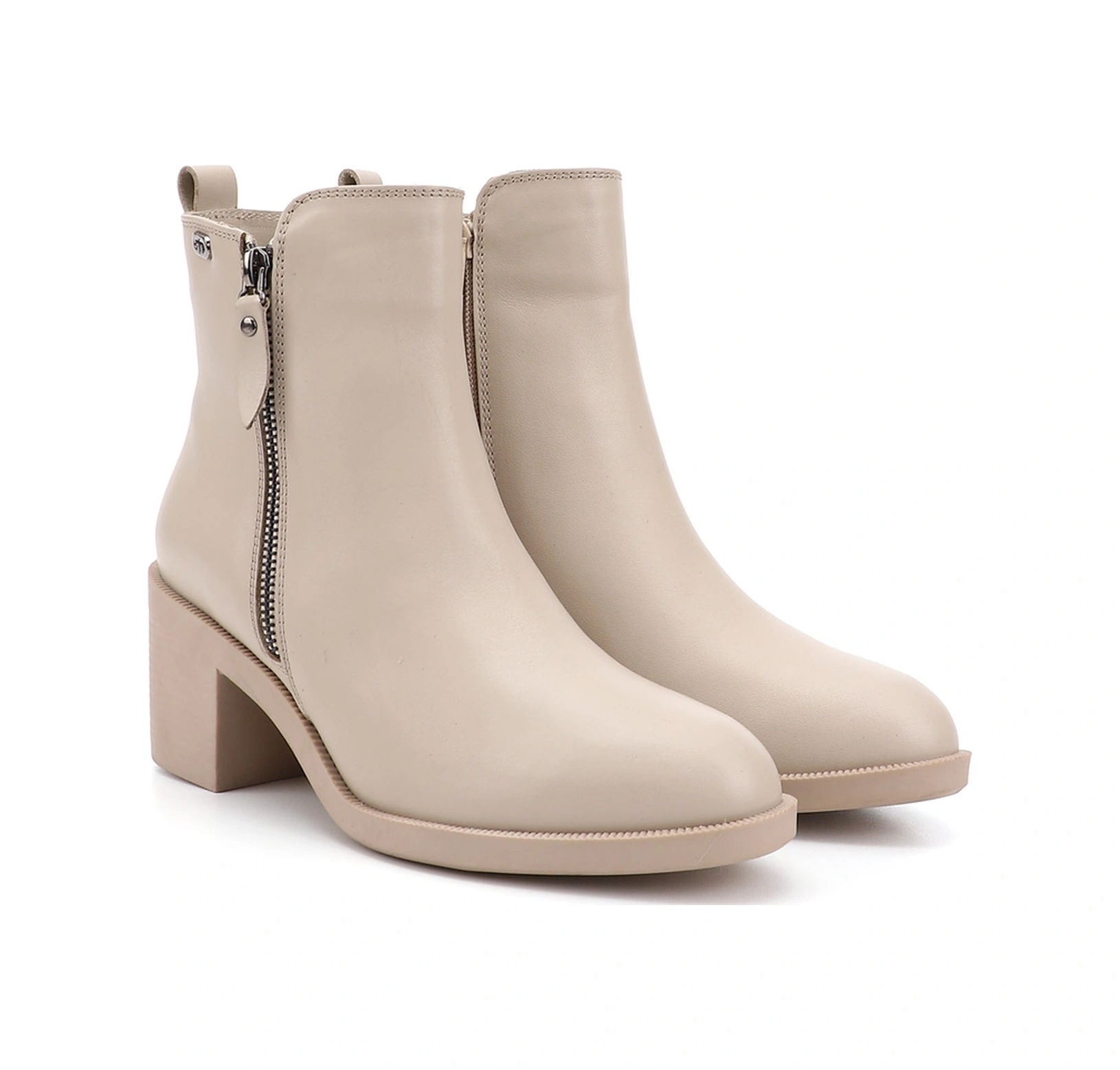 Gönderi R Kadın Bej Fermuarlı Kalın Topuklu Hakiki Deri Bot Gkzb13453427 Bej