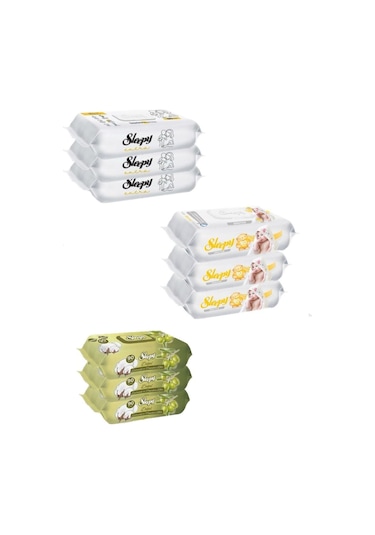 Sleepy Sensitive + Extra + Zeytinyağlı 90x9 Paket Islak Havlu Tekli