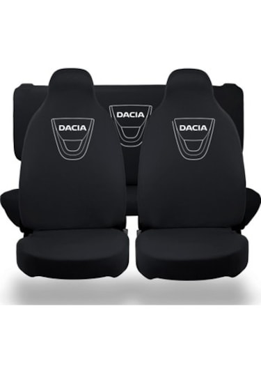 Oto Koltuk Kılıfı Ön Arka Set Gri Dacia Siyah