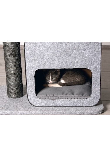 Karlıe Kedi Tırmalama+ev Flavıe Gri 60x40x77cm