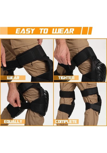 Dofolink Eva Folyo Dayanıklı Çalışma Dizlikleri - Yüksek Yoğunluklu Şok Emici, Kayma Engellli, Spor Ve İş Güvenliği Koruyucu Aletleri Çift