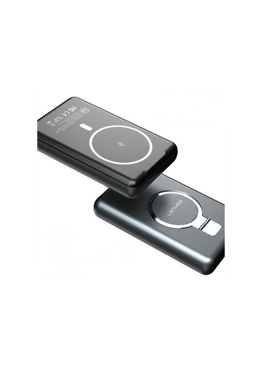 Lenyes Pw1001d Pd 22.5w Hızlı Şarj Özellikli Standlı Wireless Powerbank 15w 10000mah Gri